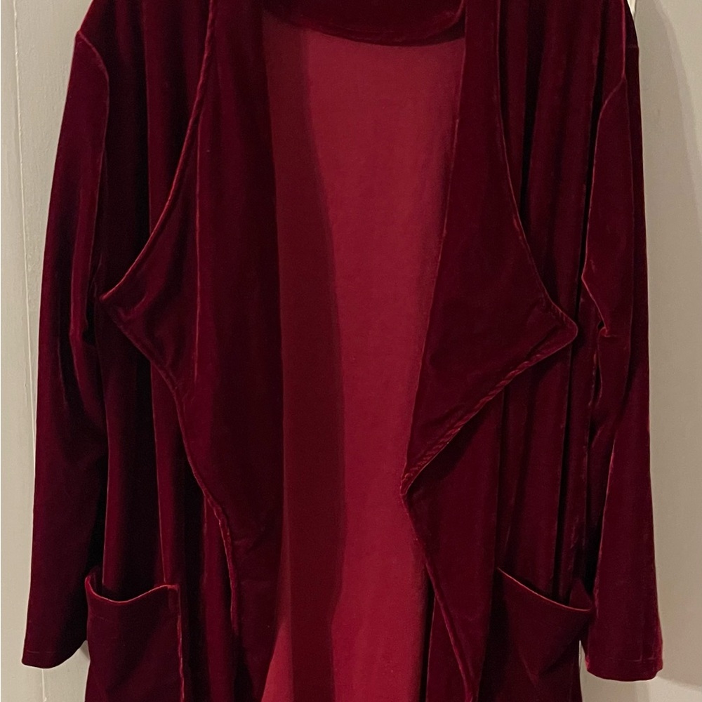 Rose Velvety Blazer Plush Romantic Ladies sz. M, washable practical date night